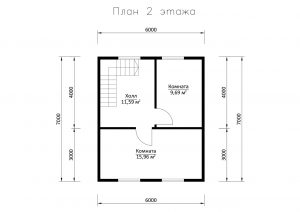 Дом «Егоров» 6х7 м