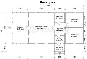 Дом «Прохоров» 6х13,5 м