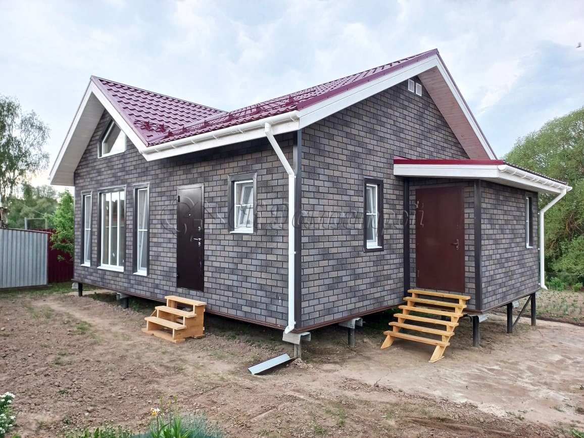Каркасный дом 7,5х9 деревня Кликшино