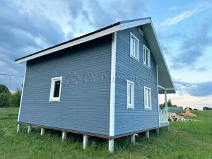 Каркасный дом 8х8,5 деревня Гришино